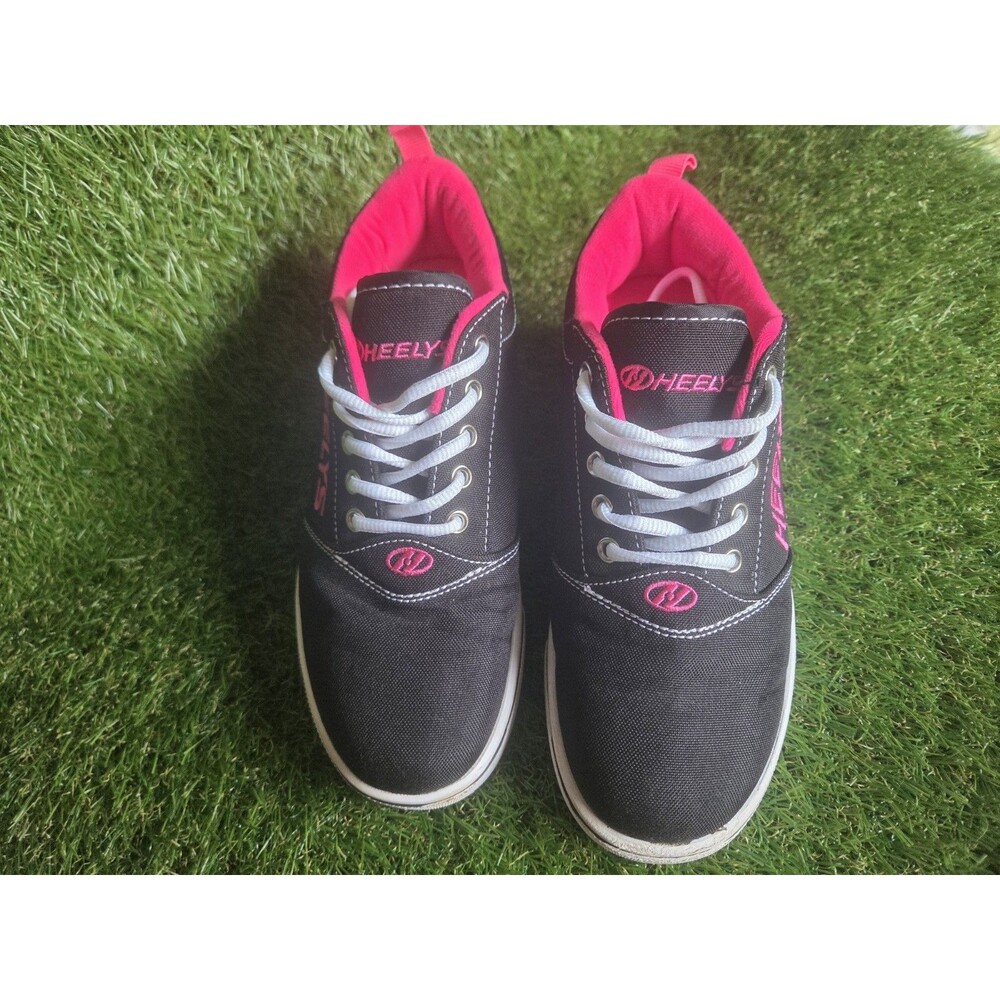 Heelys Women’s 5 Youth 4 Black Pink Low Top Wheeled Lace-Up Sneakers US - Picture 3 of 7